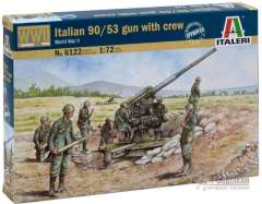 6122 Итальянское зенитное орудие 90/53 с расчетом Italeri