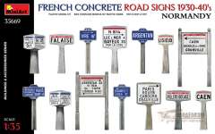 Французские бетонные дорожные знаки в Нормандии (1930-1940 г.) MiniArt