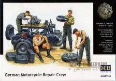 3560 Немецкие мотоциклисты на ремонте Master Box
