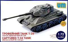 Трофейный танк Т-34 с 88-мм пушкой KwK 36L/36