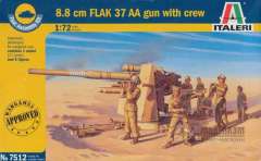 7512 Немецкое 88-мм орудие Flack 37 с расчетом Italeri