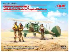 Gloster Gladiator Mk.I с британскими пилотами в тропической форме ICM