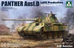 Танк Panther Ausf.D (поздний) с циммеритом и интерьером Takom