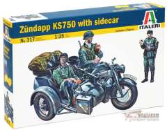 0317 Мотоцикл Zundapp KS750 с коляской Italeri