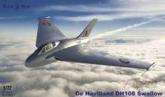72-022 Британский экспериментальный самолет De Havilland DH108 Swallow