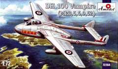 Истребитель DH.100 Vampire (модификации Mk.3/5/6/9/52) Amodel 