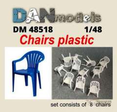 Пластиковые стулья в масштабе 1:48 от DANmodels
