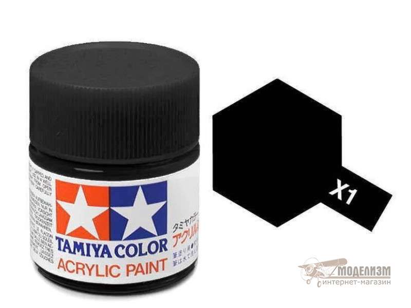 Черный (глянец) Tamiya X-1 10 мл. Картинка №1