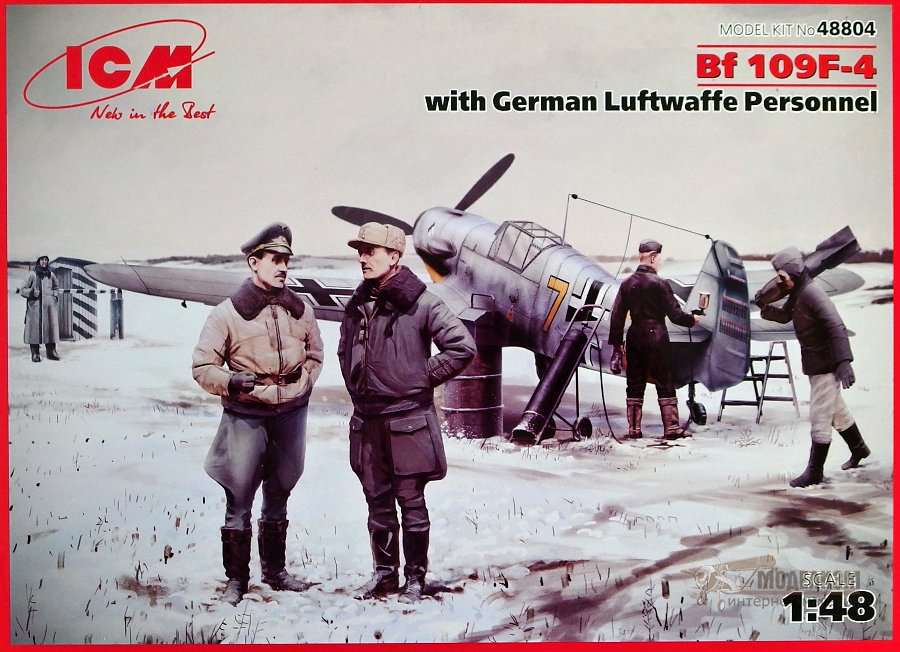 Bf 109F-4 с персоналом Люфтваффе ICM. Картинка №1