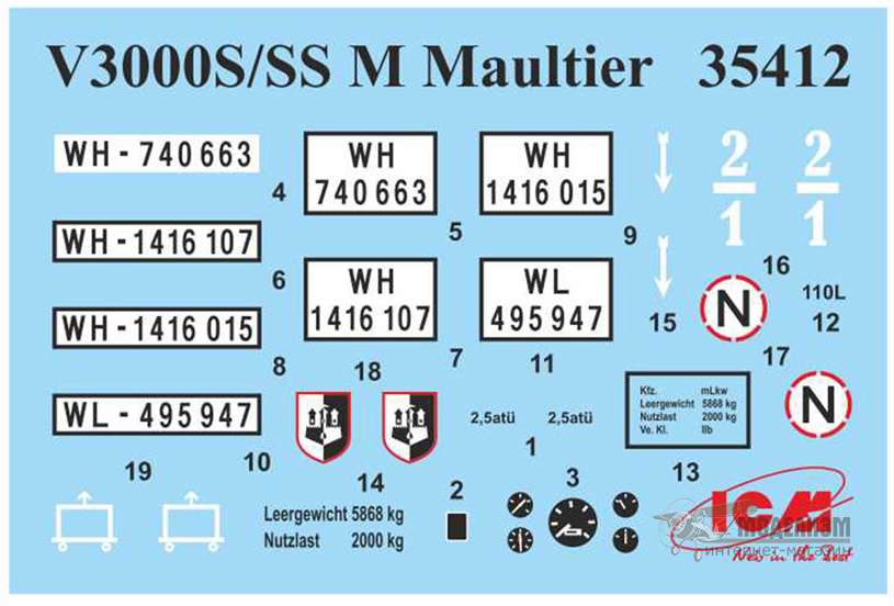 V3000S/SS M (Sd.Kfz.3b) Maultier ICM. Картинка №11