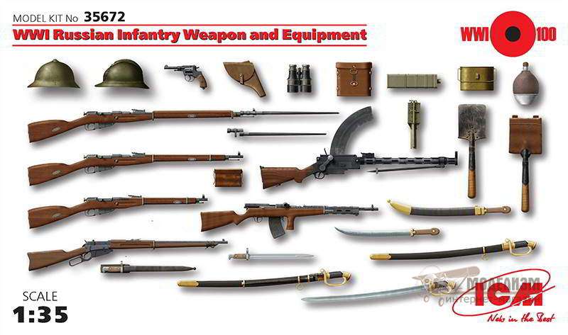 Оружие и снаряжение пехоты РИА 1МВ ICM. Картинка №1