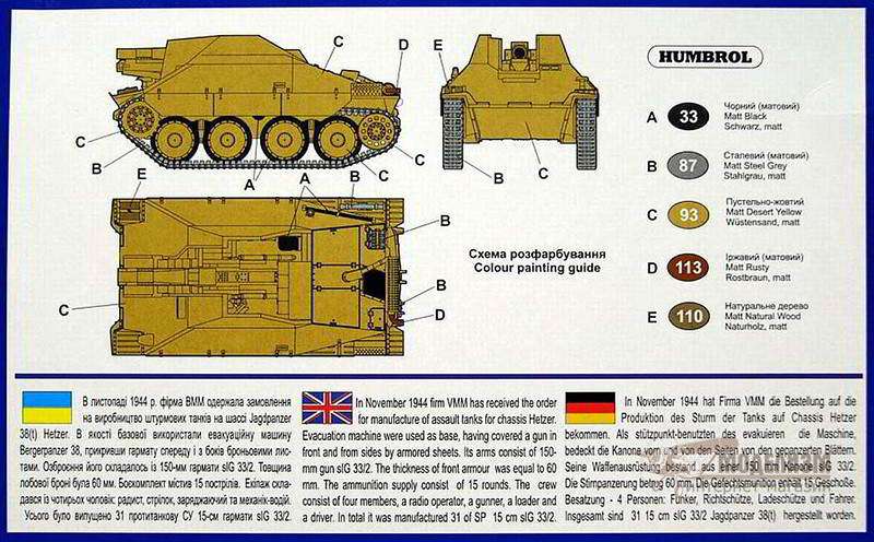 15 cm sIG-33/2 auf Jagdpanzer 38(t) UM. Картинка №2