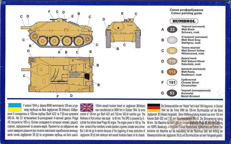 105 мм StuH 44/2 auf Jagdpanzer 38(t) UM. Картинка №2