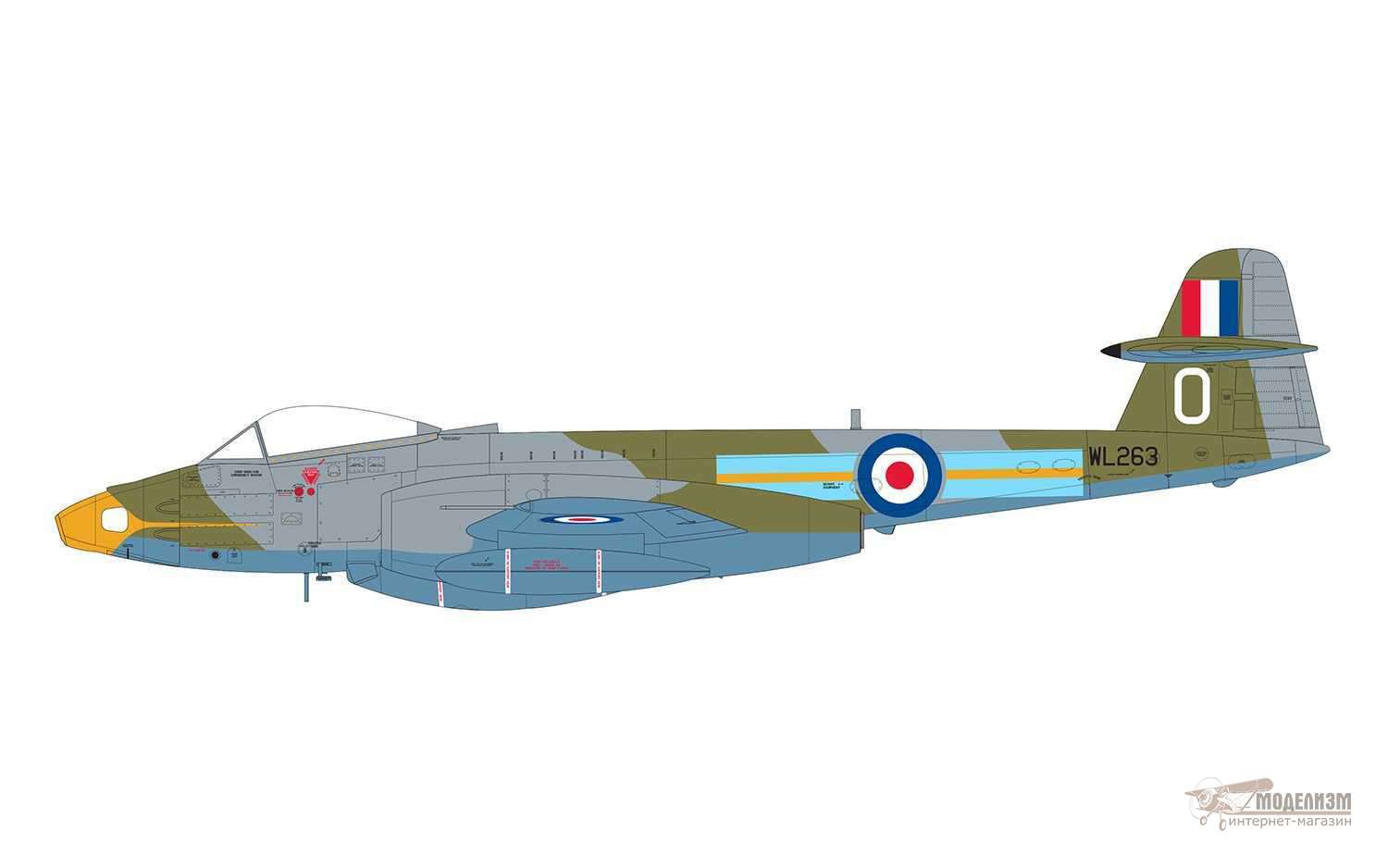 Фронтовой разведчик Gloster Meteor FR9 Airfix. Картинка №3