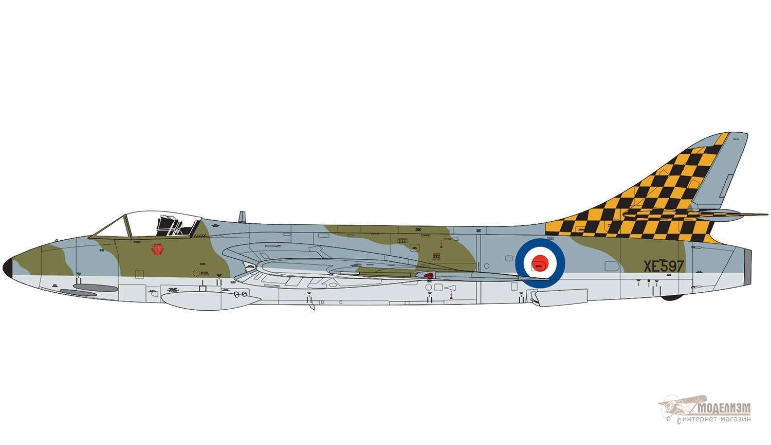Истребитель-бомбардировщик Hawker Hunter F6 Airfix. Картинка №5