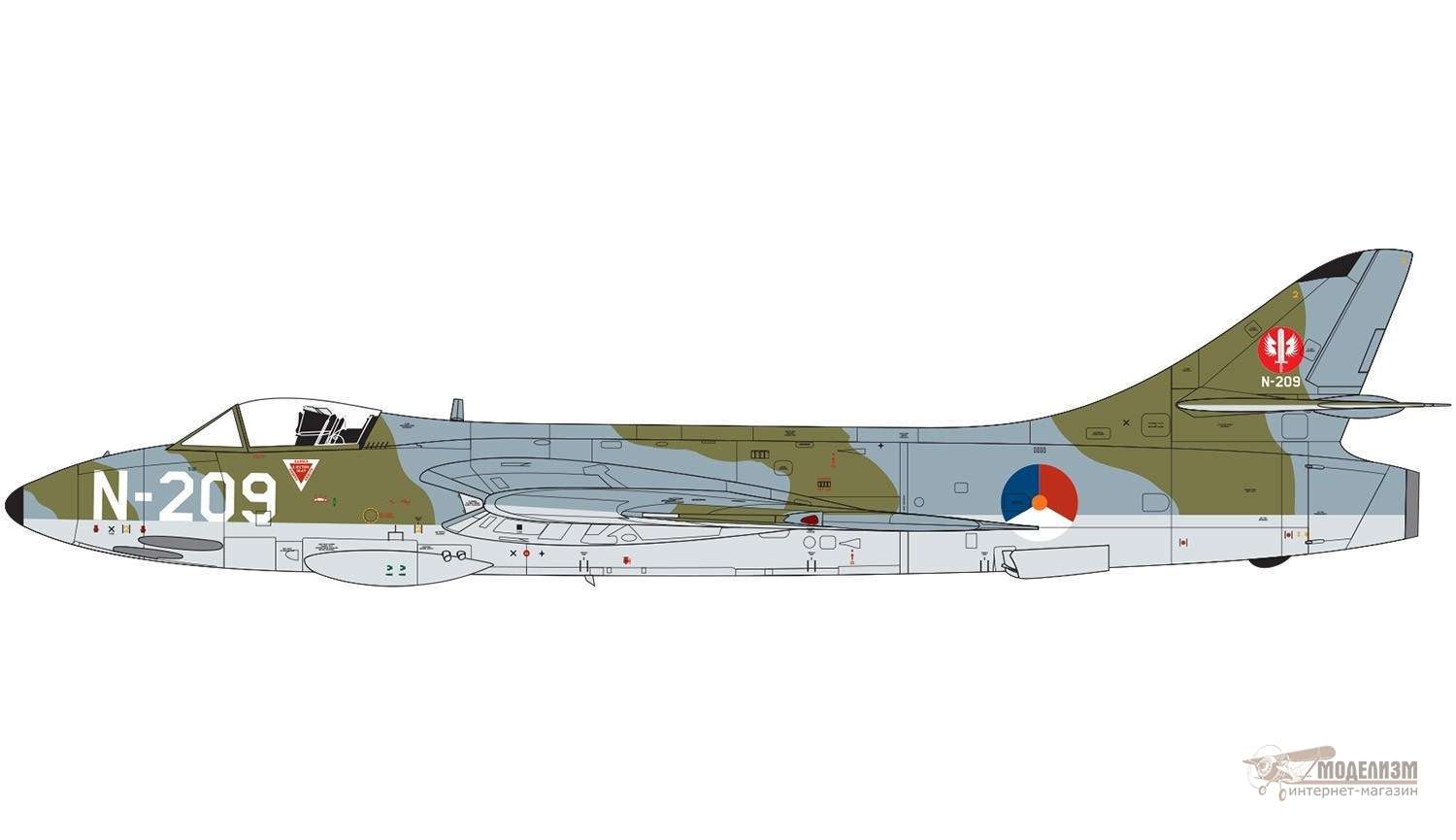 Истребитель-бомбардировщик Hawker Hunter F6 Airfix. Картинка №6