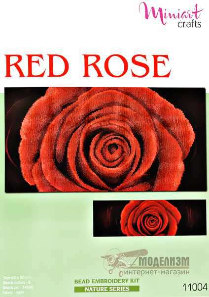 11004 Красная роза Miniart Crafts. Картинка №1