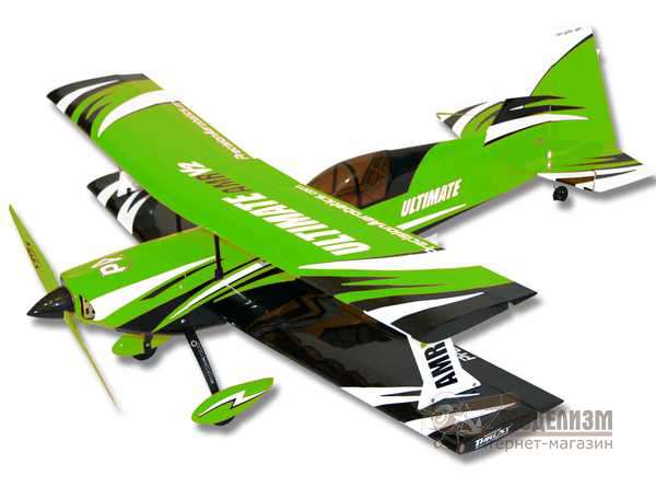 Радиоуправляемый самолет Precision Aerobatics Ultimate AMR (зеленый). Картинка №1