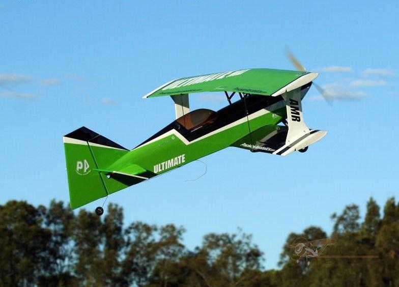 Радиоуправляемый самолет Precision Aerobatics Ultimate AMR (зеленый). Картинка №3