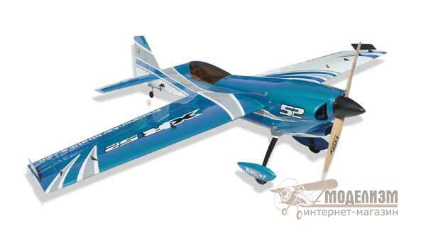 Радиоуправляемый самолет Precision Aerobatics XR-52 (синий). Картинка №1
