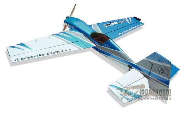 Радиоуправляемый самолет Precision Aerobatics XR-52 (синий). Картинка №3