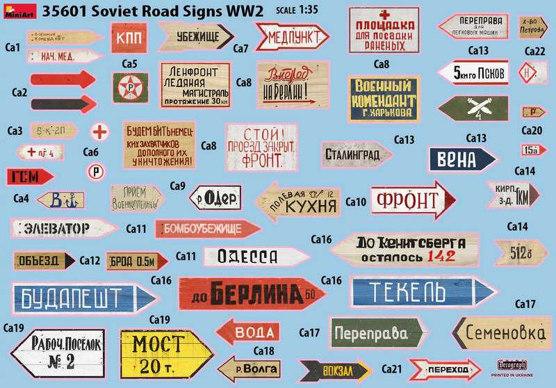 Советские дорожные знаки 2МВ MiniArt. Картинка №5