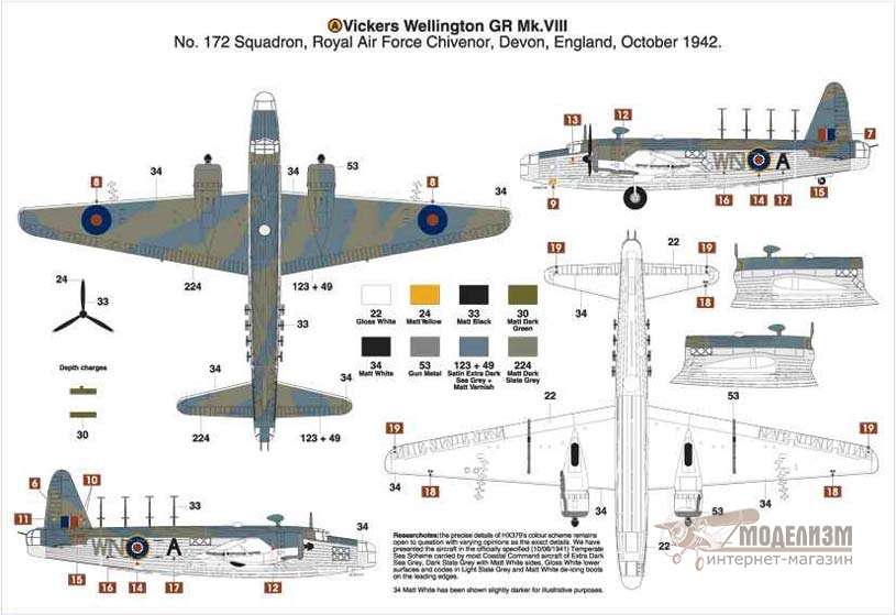 Vickers Wellington GR Mk.VIII Airfix. Картинка №3
