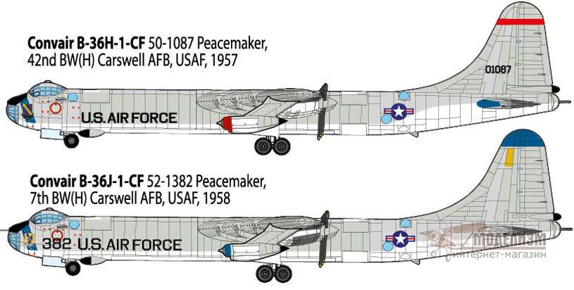 RN337, Convair B-36D/F/H/J Peacemaker. Картинка №3