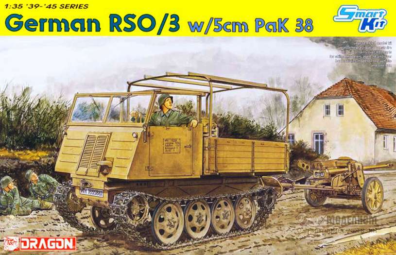 6684 Немецкий тягач RSO/03 с 50-мм противотанковой пушкой Pak.38 Dragon. Картинка №1