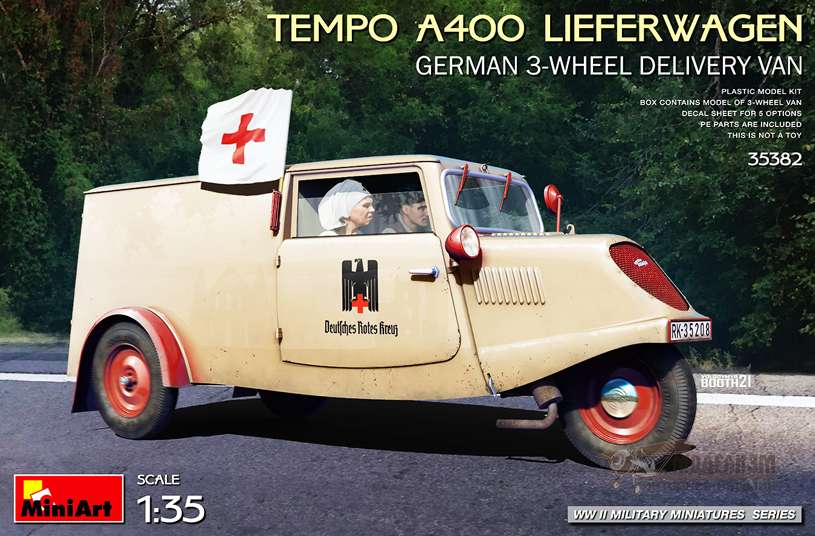 3-колесный фургон Tempo A400 Lieferwagen MiniArt. Картинка №1