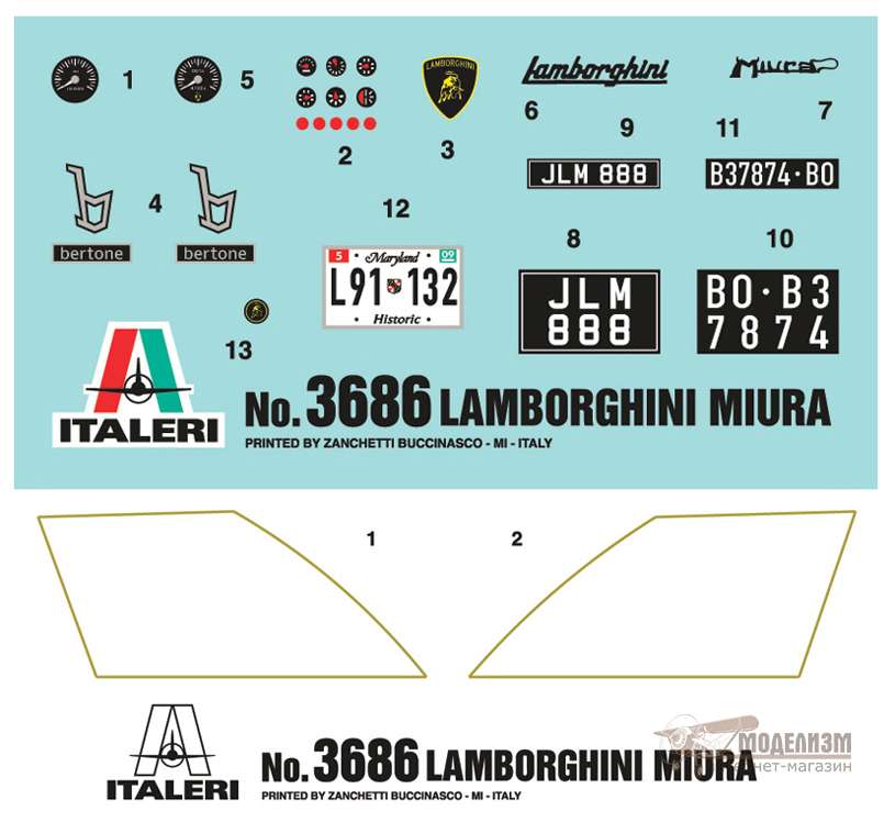 Lamborghini Miura Italeri. Картинка №4