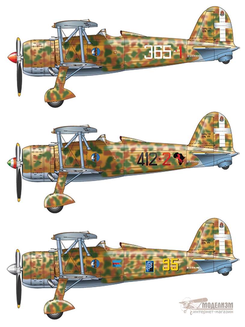 CR.42 Falco Асы 2 МВ Italeri. Картинка №3