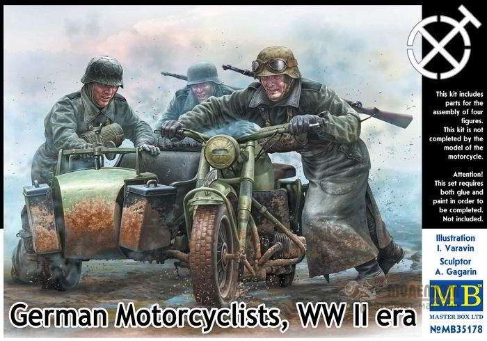 35178 Немецкие мотоциклисты Master Box. Картинка №1