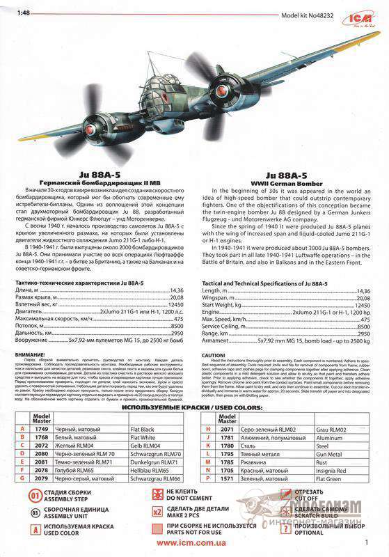 Ju 88A-5 ICM. Картинка №2