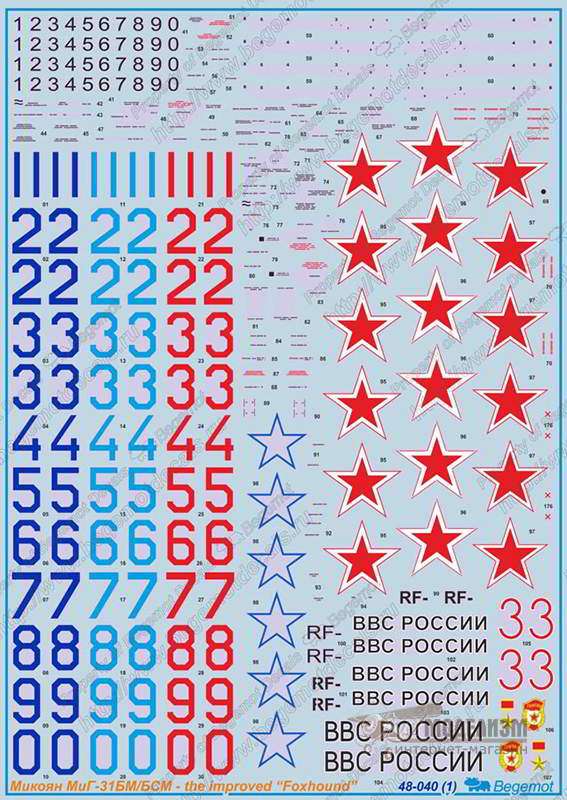 Знаки маркировки МиГ-31БМ/БСМ. Картинка №1