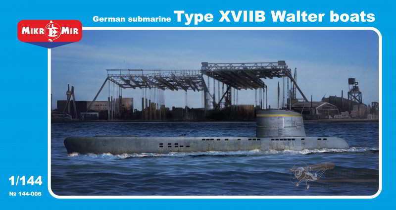 144-006 Подводная лодка Type XVIIB Walter boats Micro-Mir. Картинка №1