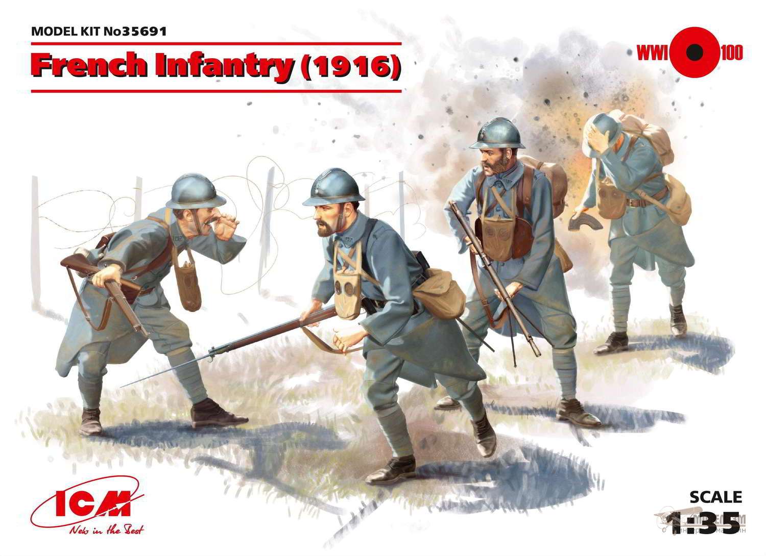 35691 Французская пехота 1916 год ICM. Картинка №1