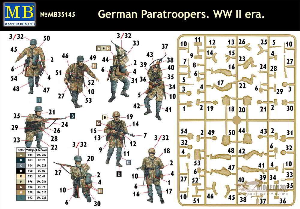 35145 Немецкие парашютисты Master Box. Картинка №2