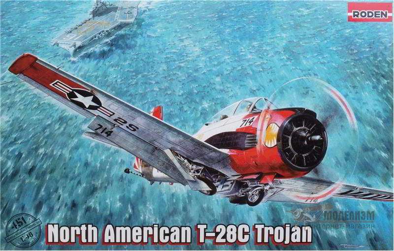 Палубный самолет T-28C Trojan Roden. Картинка №1