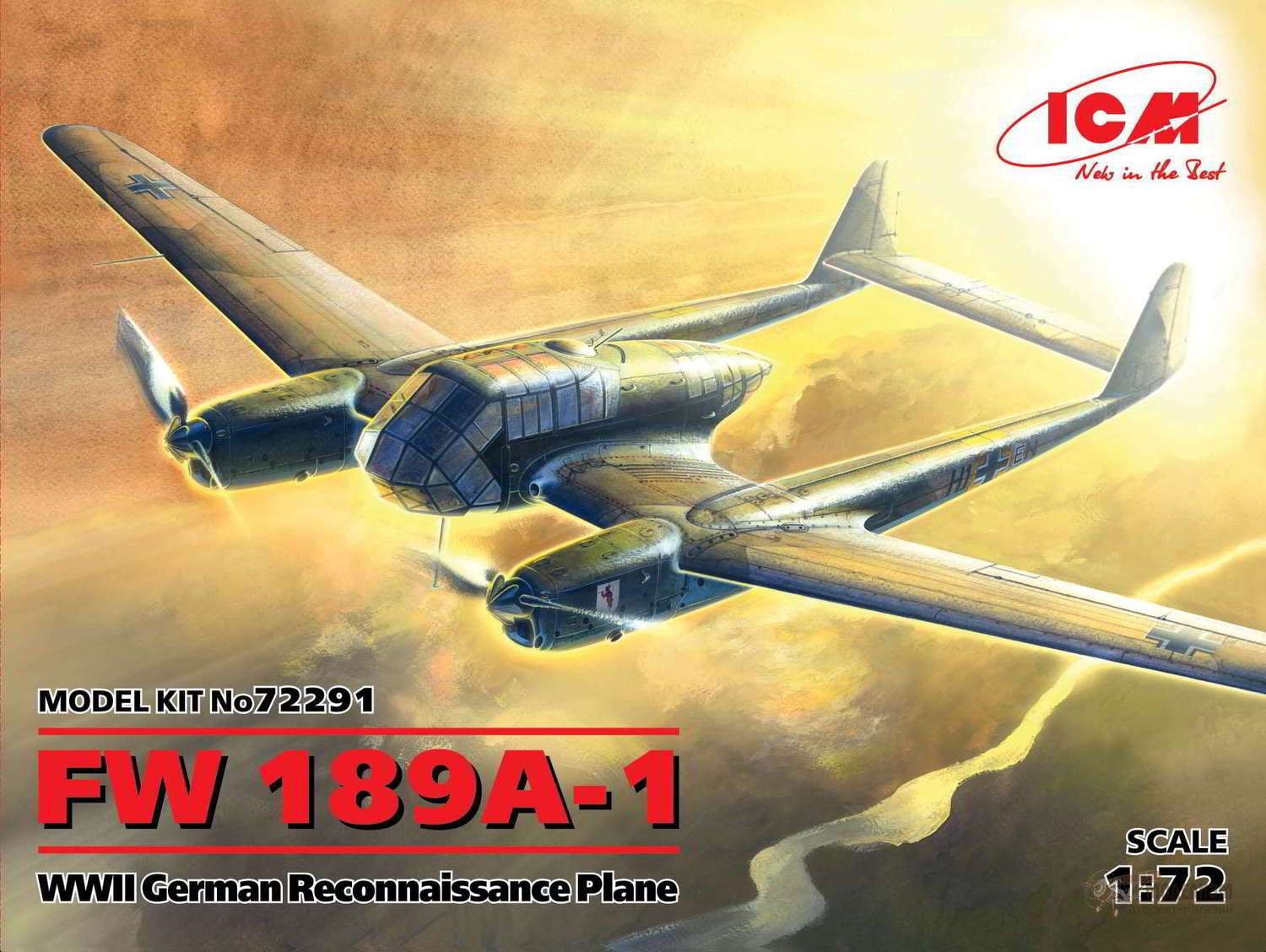 Самолет-разведчик FW 189A-1 ICM. Картинка №1